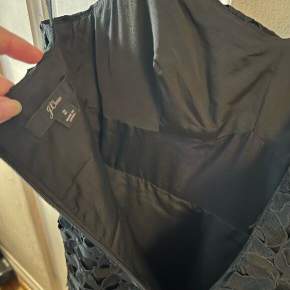 J Crew SZ 2 Sleeveless Sweetheart Neckline Fit and Flare Lace Midi Party Dress - Picture 8 of 10